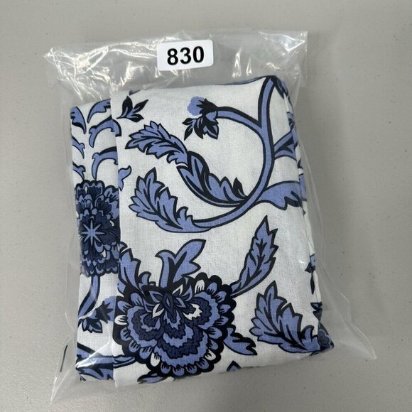 Joie Wide Leg Cropped Floral Pants Size 10 Pockets Linen Blend Blue White - Picture 3 of 10